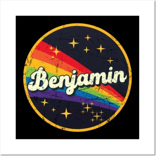 Benjamin // Rainbow In Space Vintage Grunge-Style Posters and Art